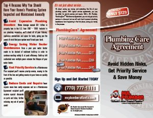 Writing service agreement for plumbing